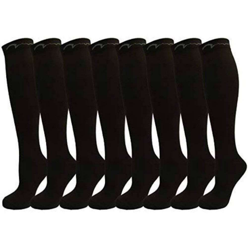 8 Pair Black Small/Medium Compression Socks, Premi - image 1